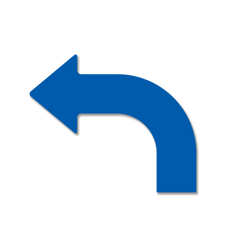 安赛瑞 11931 耐磨型向左拐箭头地贴 315*263*75mm 10片/包 （单位：包）  蓝色