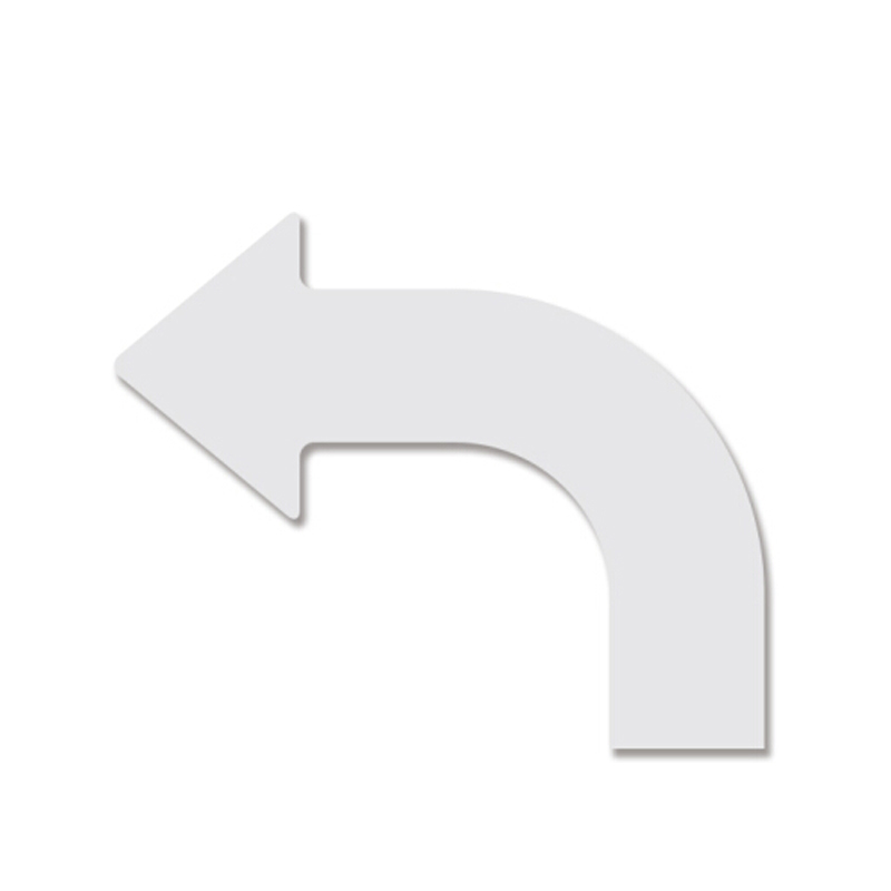 安赛瑞 11937 耐磨型向左拐箭头地贴 315*263*75mm 10片/包 （单位：包）  白色