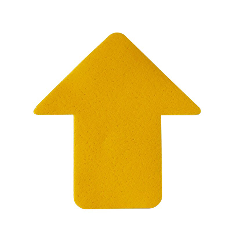 安赛瑞 15755 耐磨型5S管理地贴 76*70mm 10片/包 （单位：包）  黄色