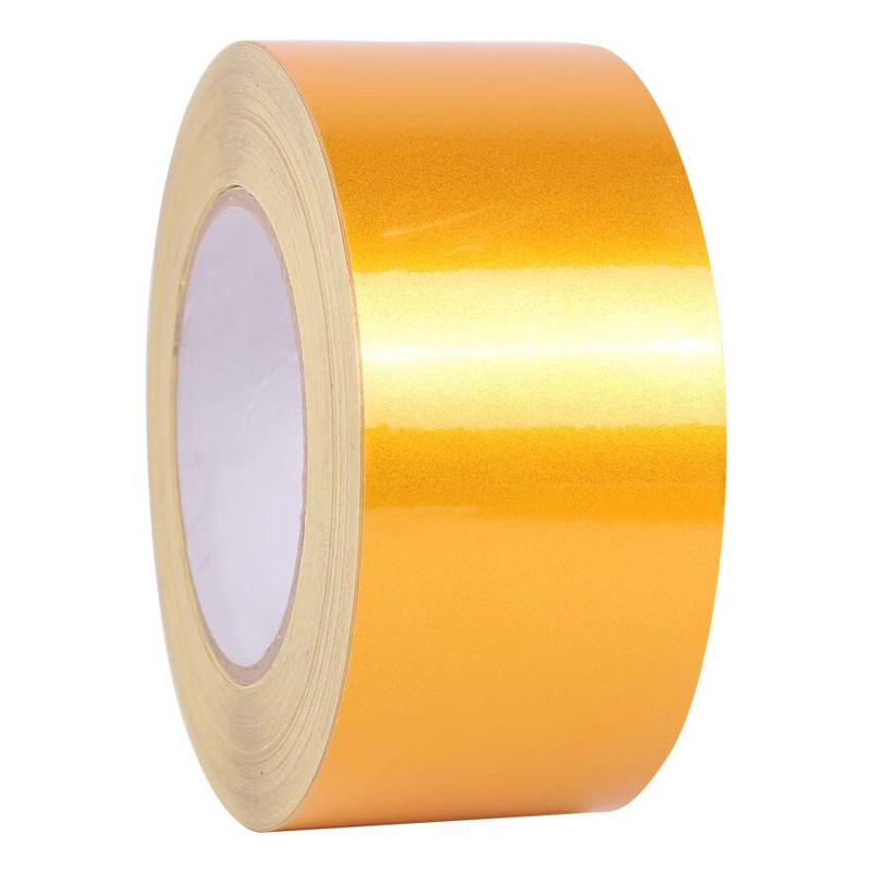 兴安迈 XAM-FGJD50 PET警示胶带 50mm*46m 反光贴 （单位：卷）  黄色