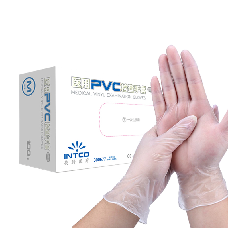英科医疗 PVC 一次性手套 M 100只/盒 （单位：盒）  