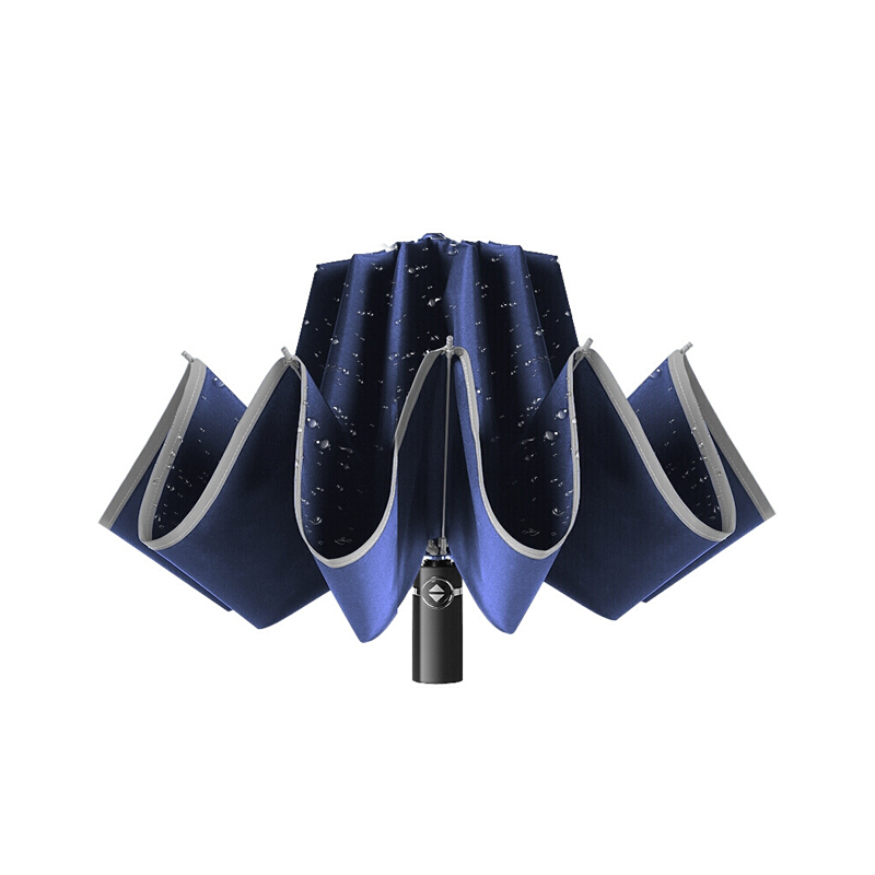 美度 M3372 三折自动反向晴雨伞 60cm*10K （单位：把）  蓝色