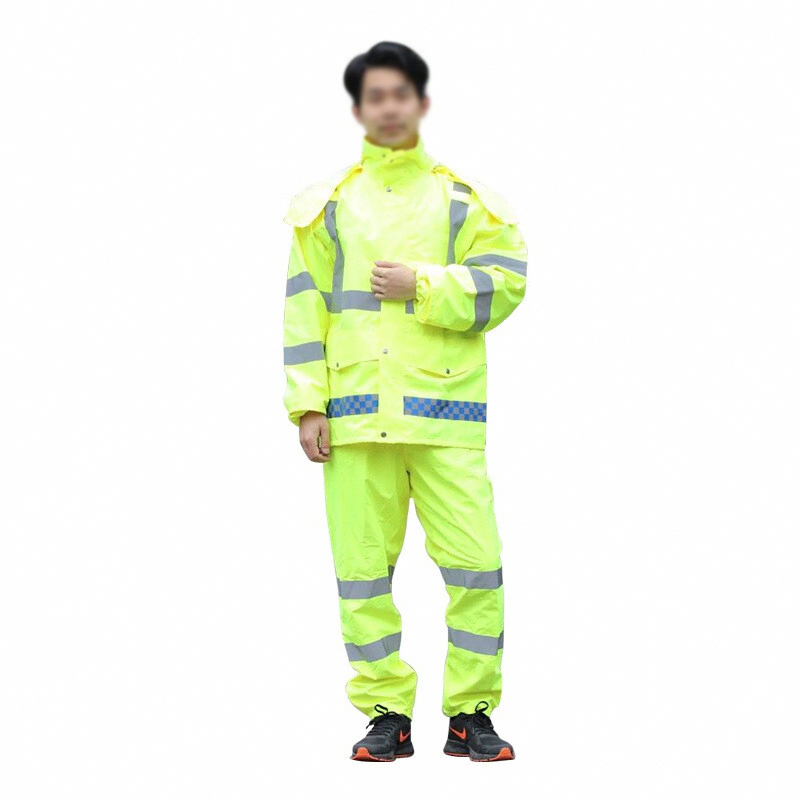 添盾 TD-BP604 反光双层分体雨衣  （单位：件）  荧光黑