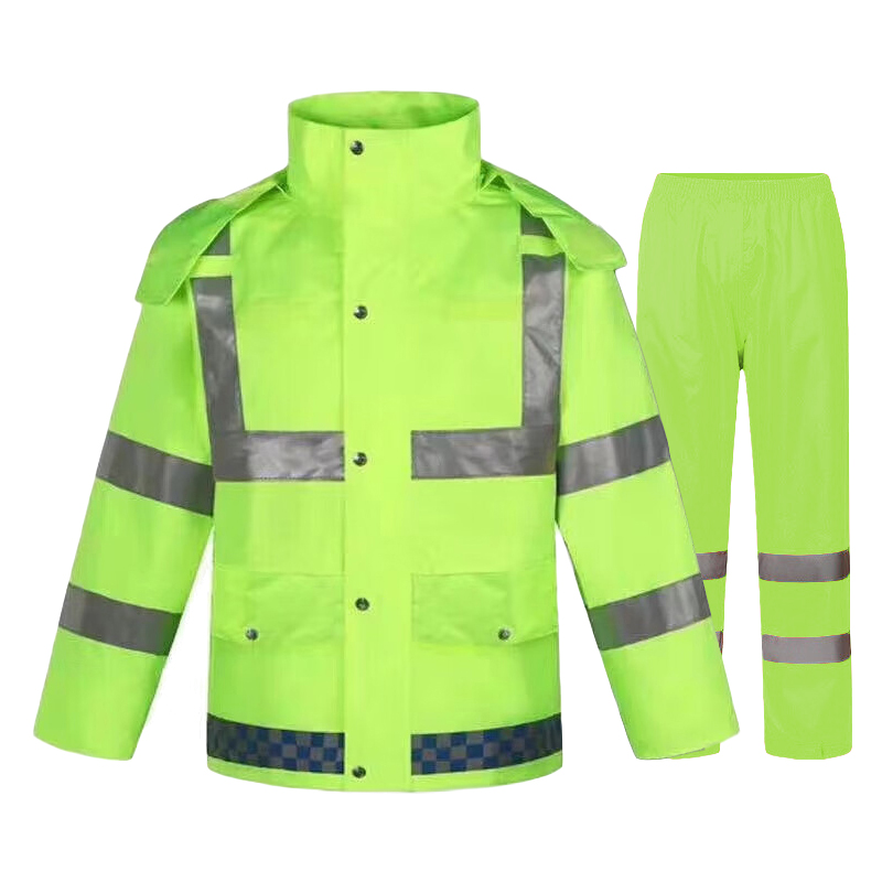 添盾 TD-BP604 反光双层分体雨衣  （单位：件）  荧光绿