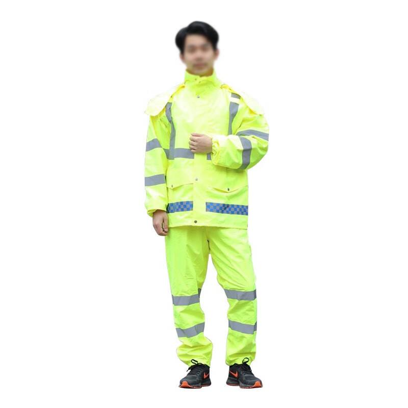 添盾 TD-BP604 反光双层分体雨衣  （单位：件）  荧光绿