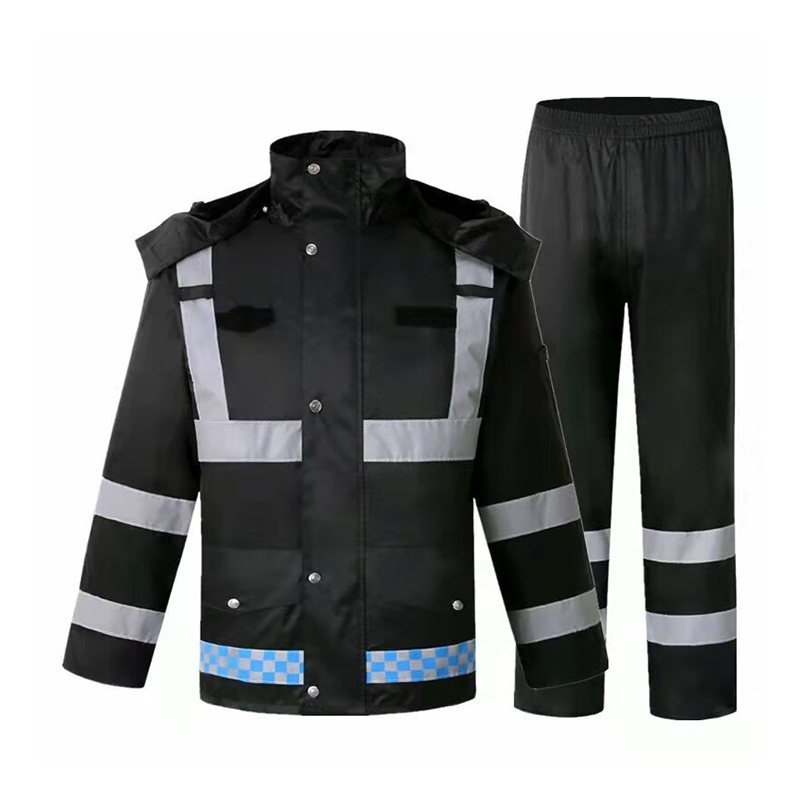 添盾 TD-BP604 反光双层分体雨衣  （单位：件）  荧光黑