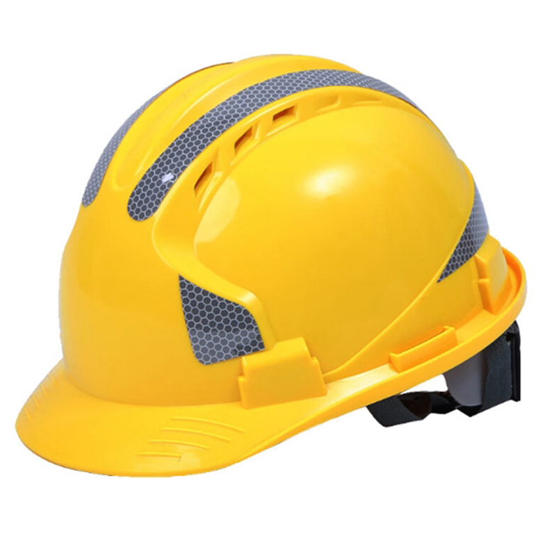 添盾 TD-HT04 三筋ABS反光条透气安全帽  （单位：顶）  黄色