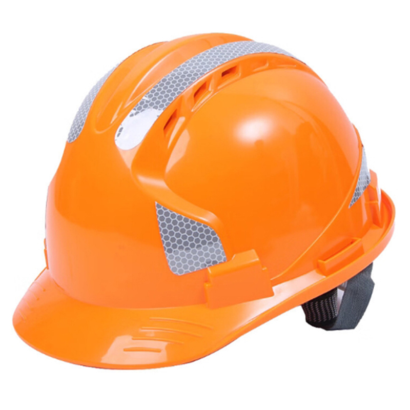 添盾 TD-HT04 三筋ABS反光条透气安全帽  （单位：顶）  橙色