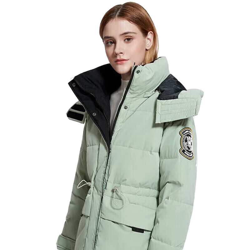骆驼(CAMEL) A1W1NT111 中长款工装派克服女  （单位：件）  银化绿