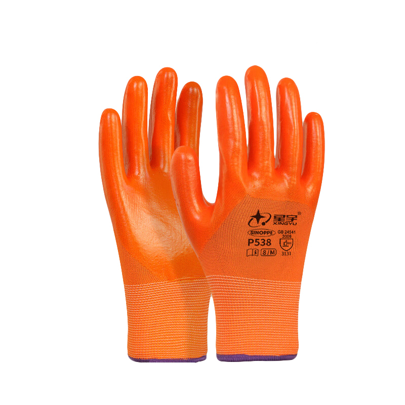 星宇 P538 浸胶劳保手套 12双/包 M （单位：包）  