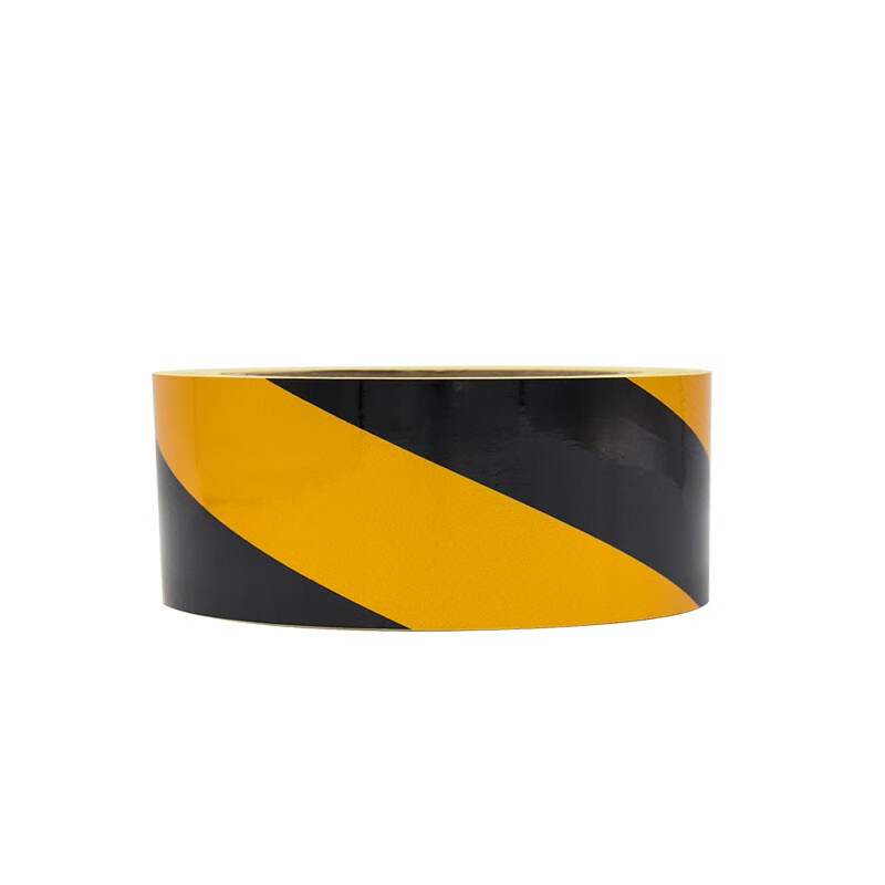 冰禹 BYlj-277 PET反光膜反光条 5cm*23m （单位：卷） 夜间交通安全警示 黑黄