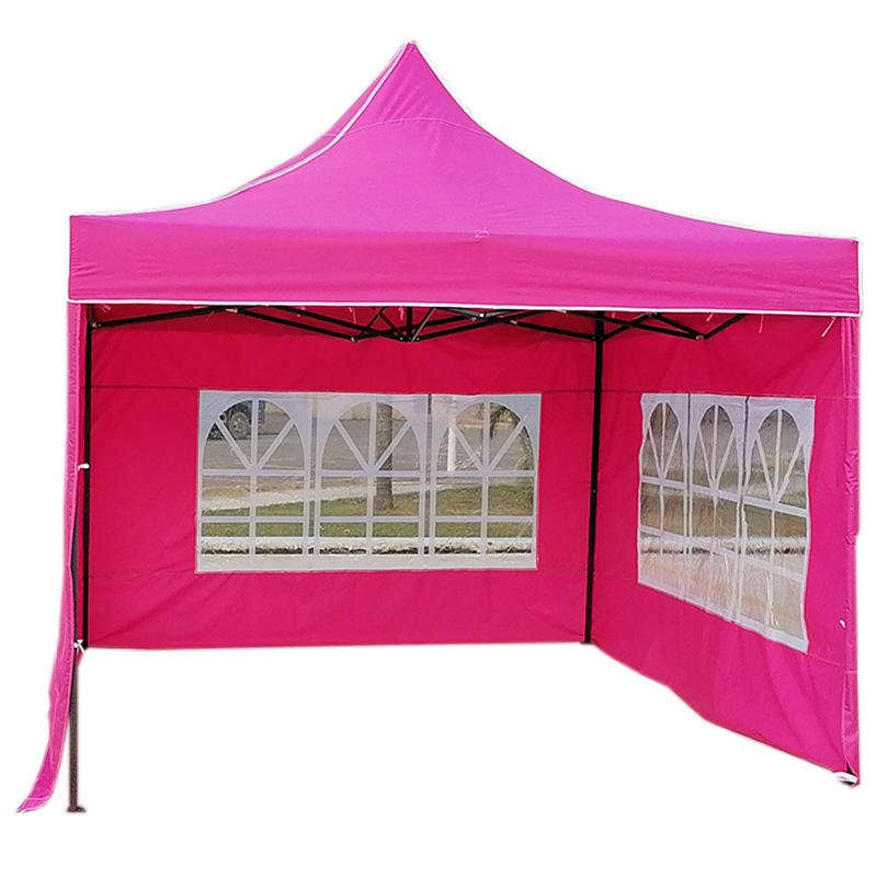 AL 折叠大棚围布透明四角 广告雨棚遮阳棚 3x3黑精钢蓝+3面围罗马窗围 （单位：个）  