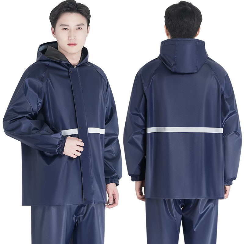 XD 无帽檐 分体雨衣套装 尺码可选 （单位：套）  藏青色