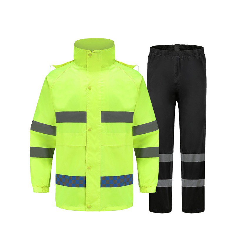 安赛瑞 300306 薄款 分体式反光雨衣 尺码可选 （单位：套）  