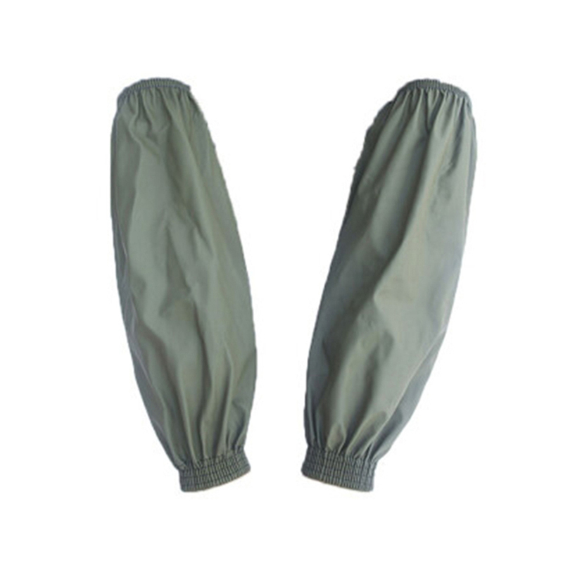百劳汇 防水防油皮革 套袖 37cm 3双装 （单位：套）  军绿色