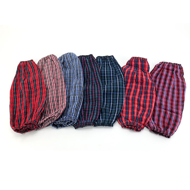 冰禹 BYlf-14 格子袖套 加厚加长松紧口(10双） （单位：包）  混色