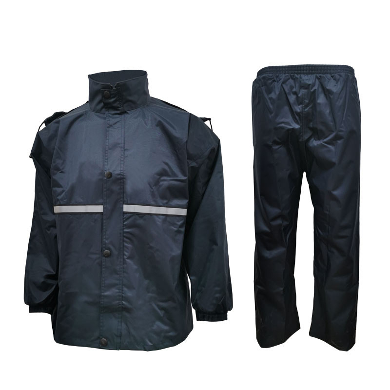 安赛瑞 12324 牛津布分体式雨衣 XXXL （单位：套）  藏青色