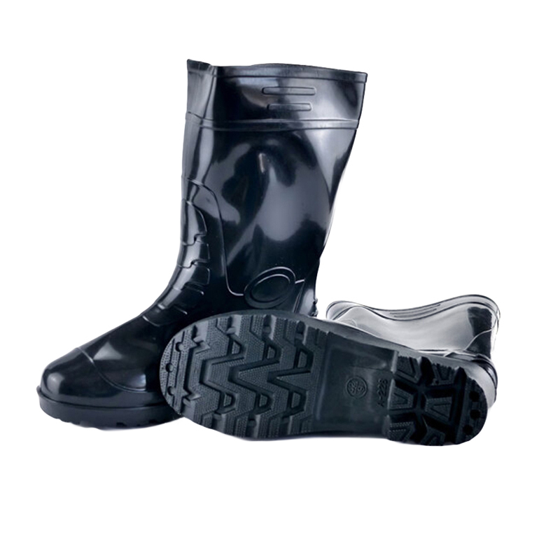 冰禹 防水胶鞋 雨靴 中筒 （单位：双）  黑色