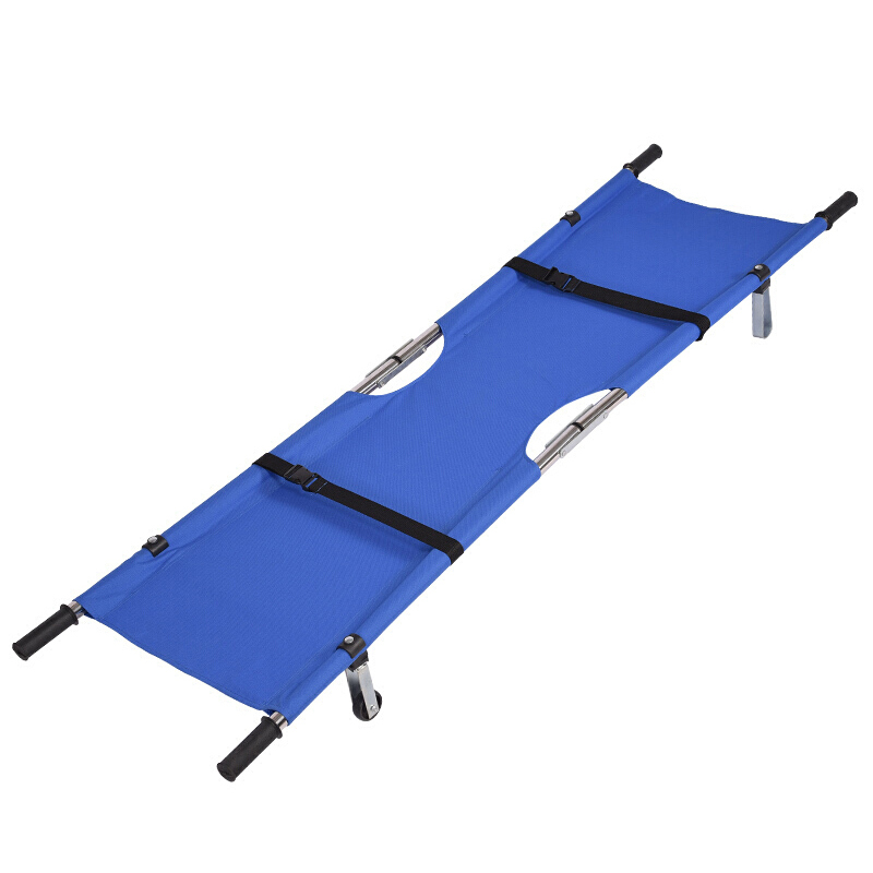 国康 加厚不锈钢单简易 铁担架 折叠多功能 （单位：个）  蓝色