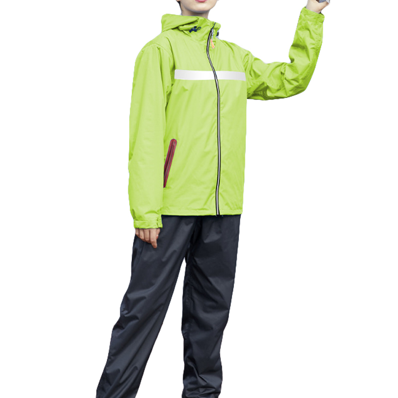 夯记斯 单层 分体雨衣 带反光条 （单位：套）  荧光绿