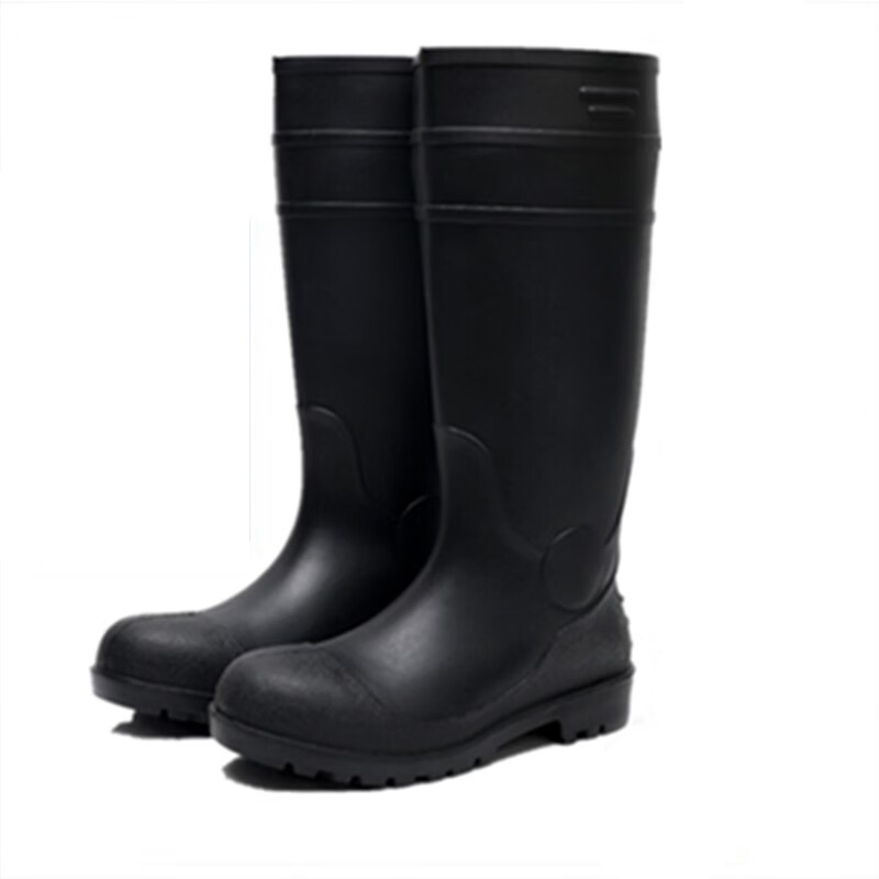 黑泽木 防砸防刺穿 雨鞋 高筒偏大一码 （单位：双）  黑色