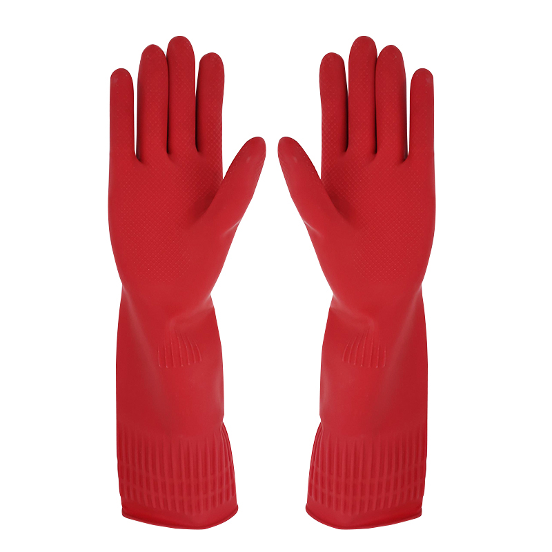 海斯迪克 HK-782 手套 38cm （单位：双）  红色