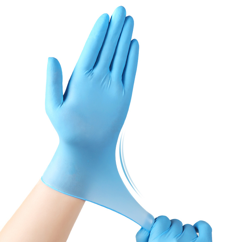 美丽雅 HC075498 一次性丁腈手套 50只装大号 （单位：盒）  蓝色