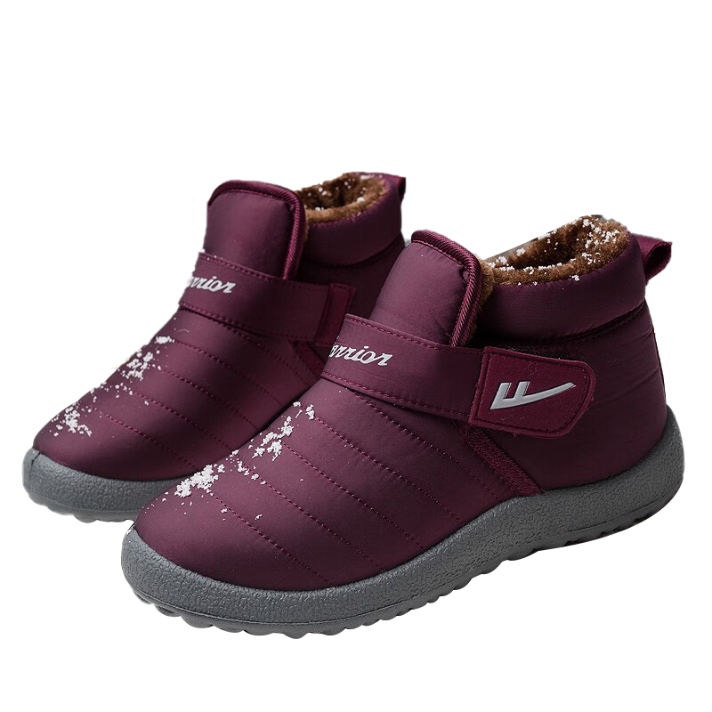 回力 保暖加绒防水 棉鞋 36-44码 （单位：双）  紫红