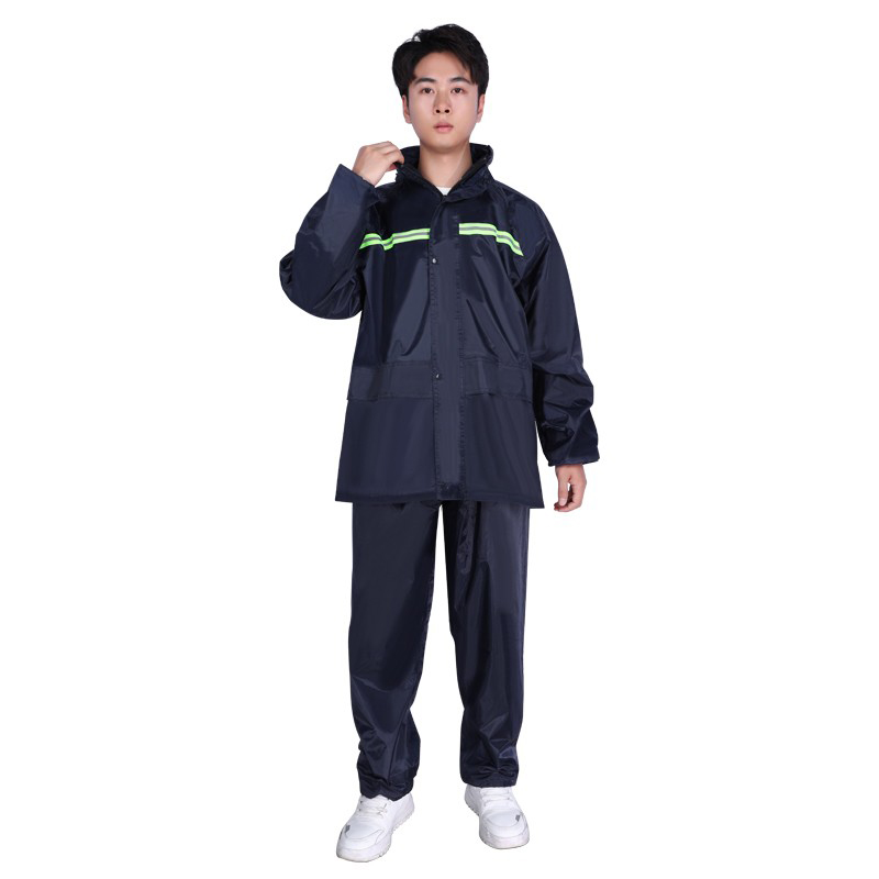 君御(EXSAFETY) N211-1A 雨衣套装 双层帽檐带反光条 （单位：套）  黑色