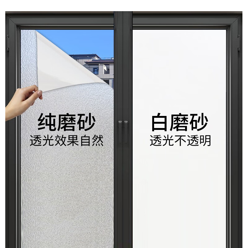 雷光 加厚免胶白磨砂 玻璃贴膜 110*100 （单位：张）  