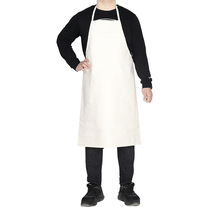 雄雪美 PU加厚耐磨加绒 挂脖围裙 95cm 3条装 （单位：盒）  白色