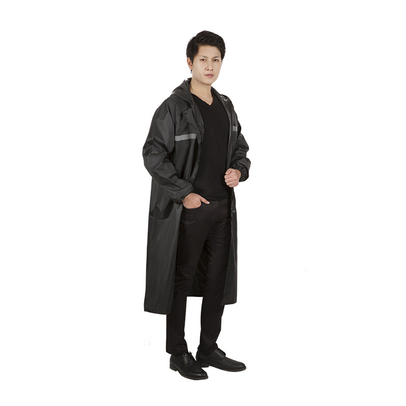 正亿达 大帽檐 反光雨衣 长款连体牛津布 （单位：件）  黑色