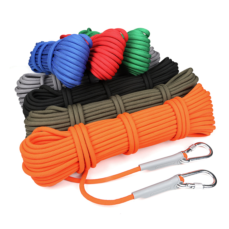 欣达 S9817 登山安全绳 轻便耐磨10毫米10米+锁扣+收纳袋 （单位：条）  