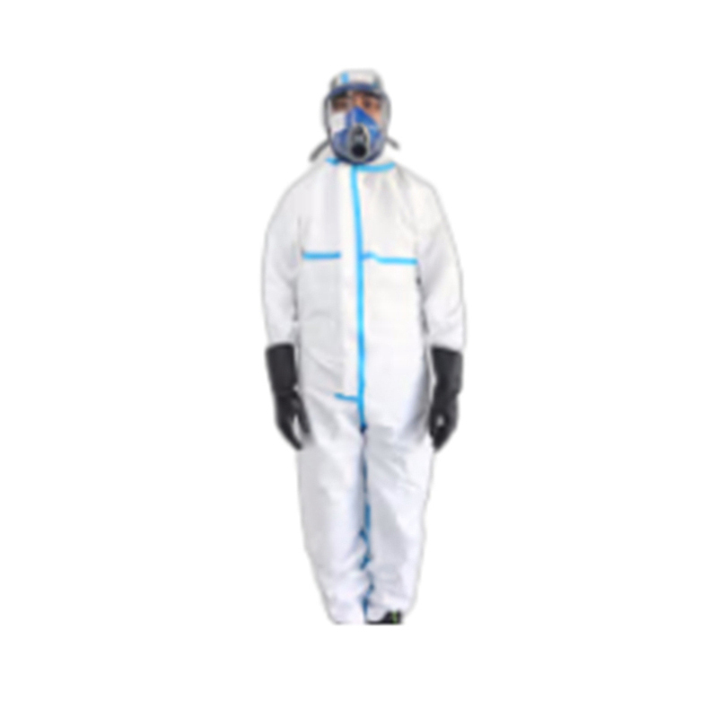 汉盾 HD-BP615 SMS限次性工业防护服 带帽连体式 （单位：件）  蓝色