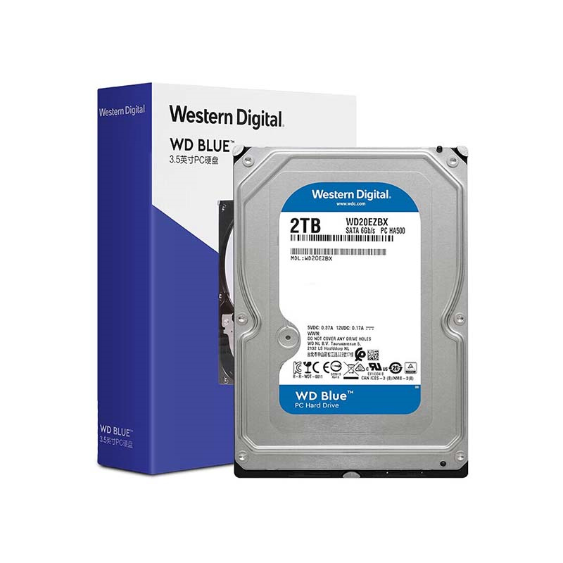 西部数据（WD） WD20EZBX 台式机机械硬盘 2TB 蓝盘 （单位：个）  