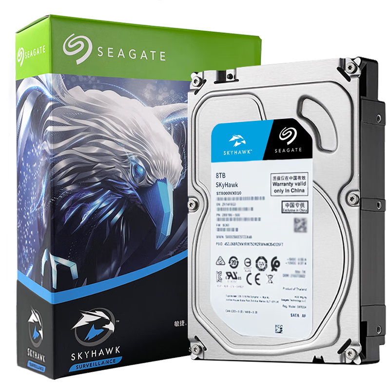 希捷（SEAGATE） ST8000VX010 台式机机械硬盘 8TB 蓝盘 （单位：个）  