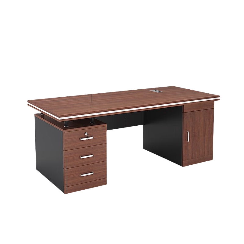 企诺（QINUO） 长方形桌面 办公会议长桌 长1600*宽800*高750mm （单位：张）  胡桃色