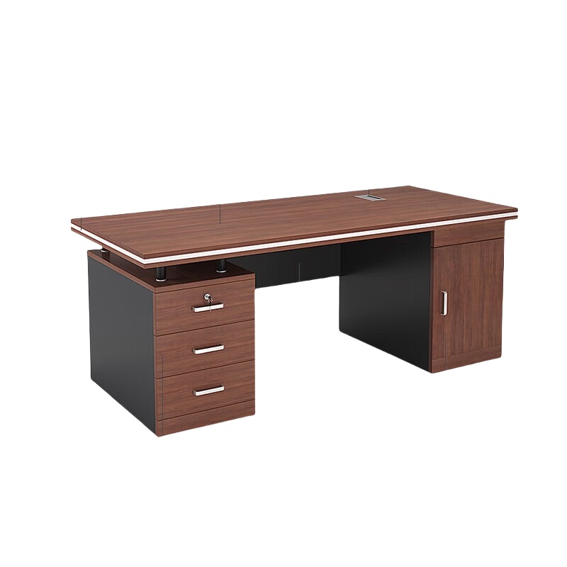 企诺（QINUO） 长方形桌面 办公会议长桌 长1600*宽1000*高750mm （单位：张）  胡桃色