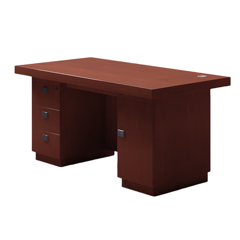 臻远 ZY-BGZ-29 油漆贴皮办公桌 三抽一门 长1400*宽700*高760mm （单位：张）  