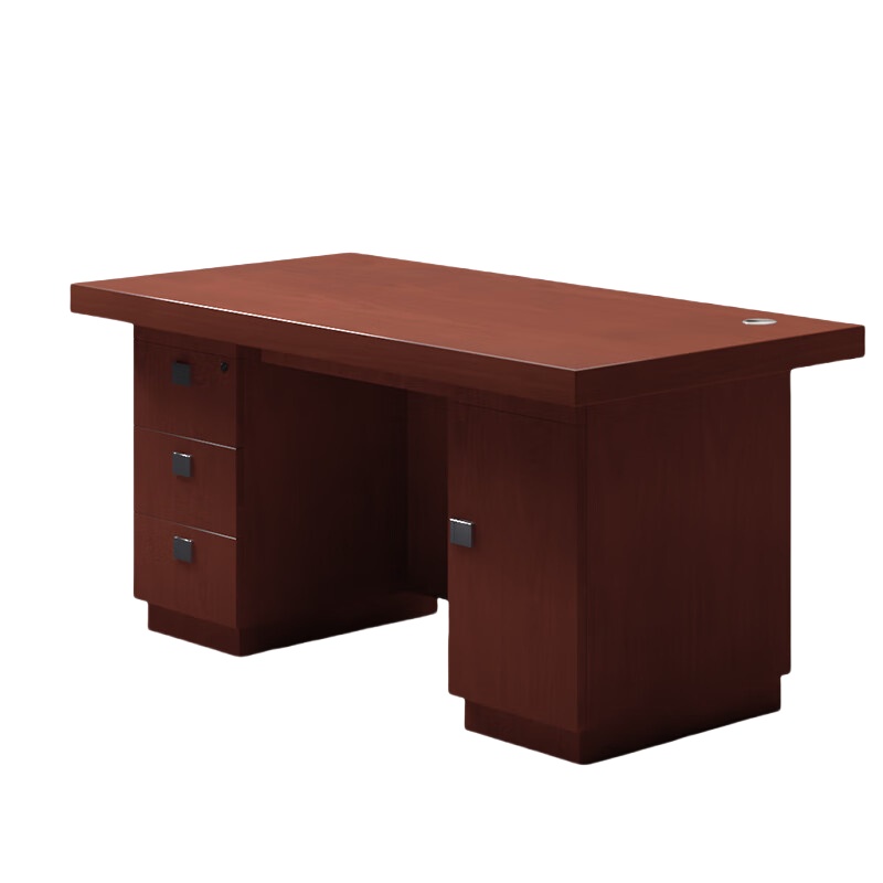 臻远 ZY-BGZ-28 油漆贴皮办公桌 三抽一门 长1600*宽800*高760mm （单位：张）  