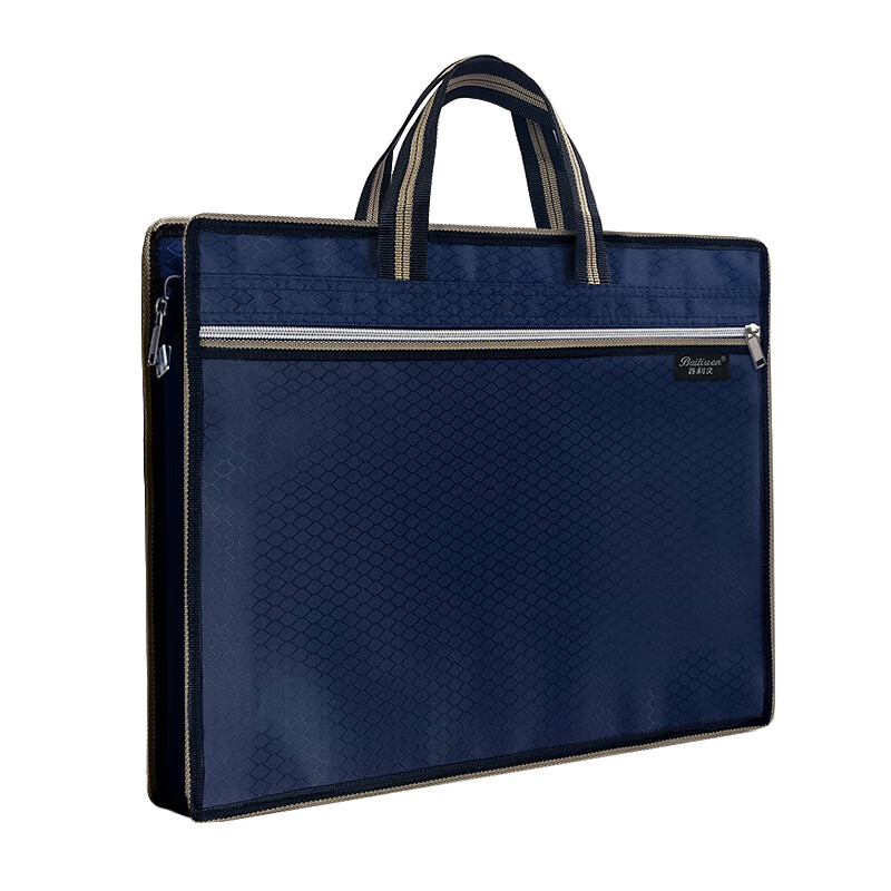 百利文（Bailiwen） H136 立体织布手提袋 金边高品质 380*305*75mm （单位：个）  深蓝色