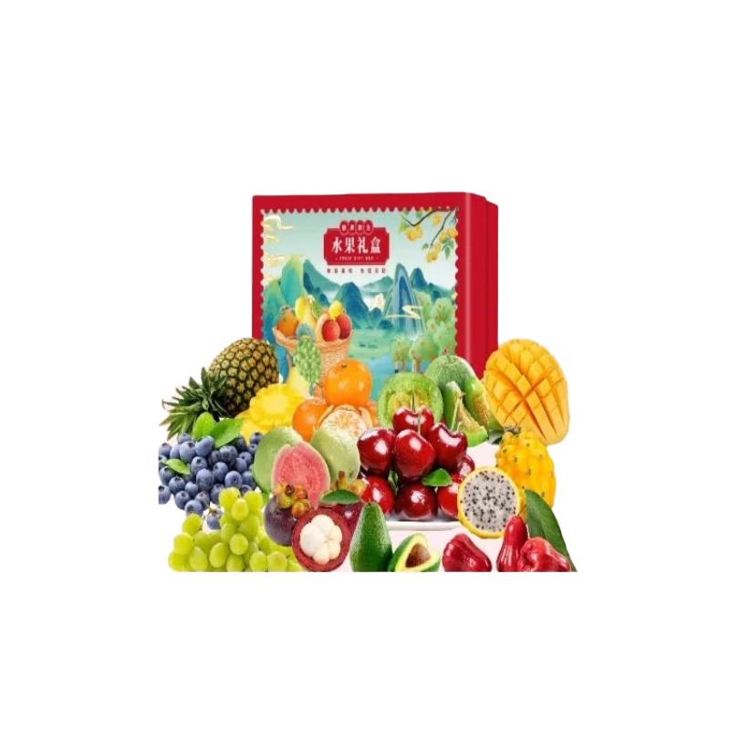 憨果鲜生 缤纷尊果 水果礼盒 13种水果 约6.5kg （单位：盒） 菲律宾凤梨1个+澳洲大芒果1个+怡颗莓限量版2盒+燕窝果2个+台湾茂谷柑4个+泰国山竹4个+绿宝香瓜2个+台湾草莓芭乐2个+阳光青提1串+百香果4个+墨西哥牛油果2个+大连美早大樱桃1盒+泰国莲雾2个 
