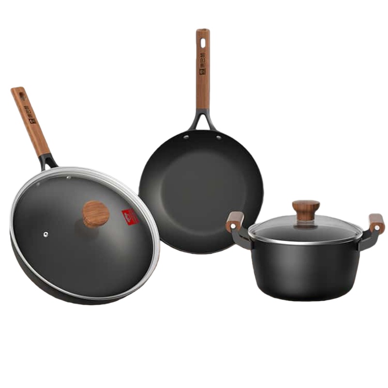 康巴赫（KBH） LPB-W03T 有钛不粘锅具三件套 32cm炒锅+26cm煎锅+22cm汤锅 （单位：套）