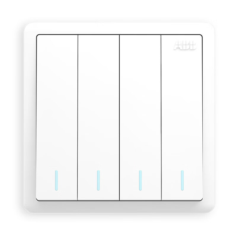 ABB AO104 86型带荧光开关 四开单控 （单位：个）