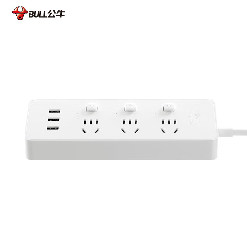 公牛（BULL） GN-B3033 魔方智能USB插座 3位+3USB 1.8m （单位：件）