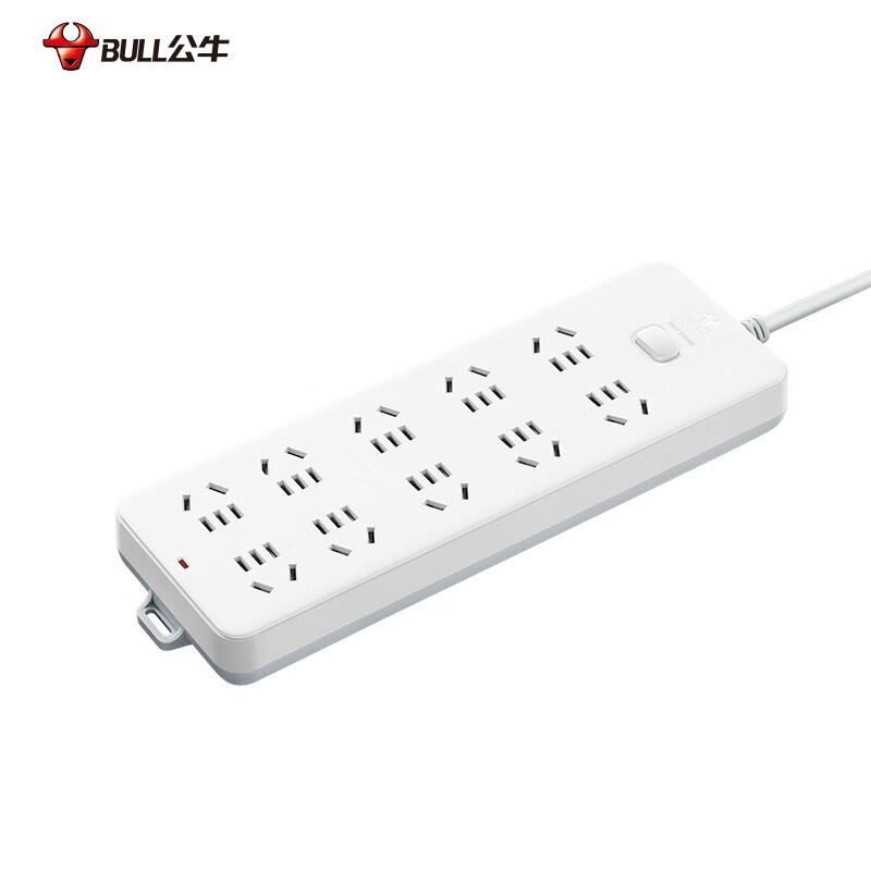 公牛（BULL） GN-218 插线板 总控10位五孔 5m （单位：件）