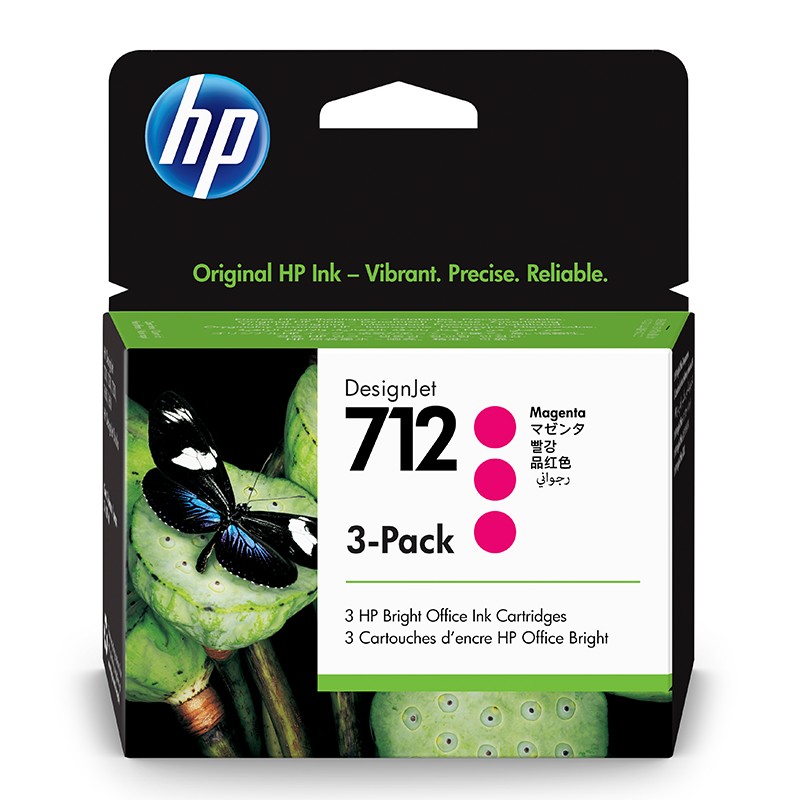 惠普（HP） 3ED78A 712墨盒 29ML 3支/套 （单位：套） 适用于T230/T250/T650/Studio机型 品红色