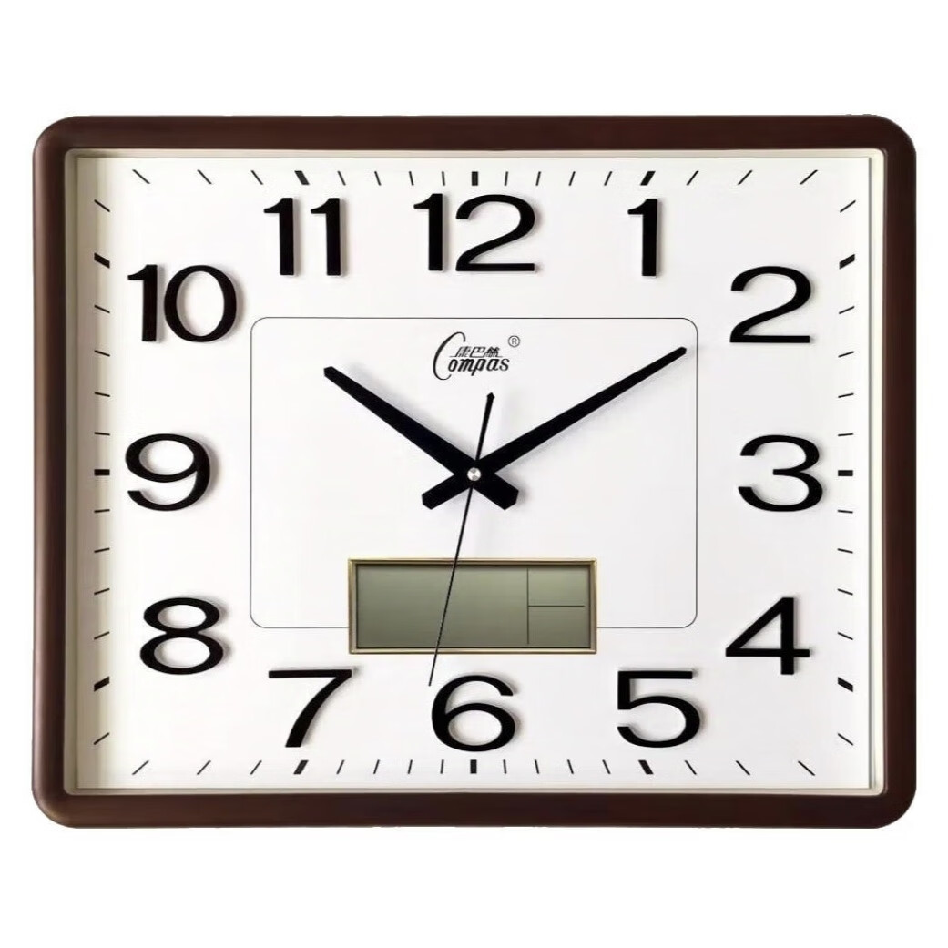 康巴丝 3133Y 方形挂钟 52*42cm （单位：个）  木色