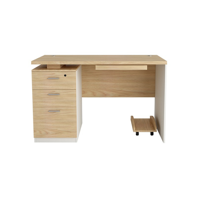 企诺 带键盘抽屉带柜 办公桌职员桌 1400*600*760mm （单位：张） 不带主机托架 橡木灰