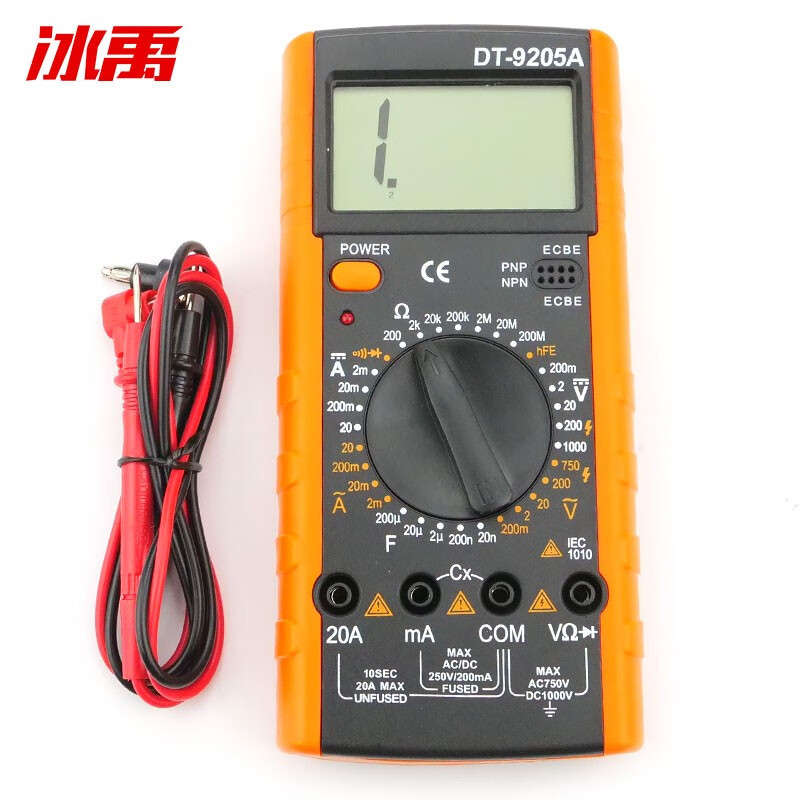 冰禹（ICEY） DT9205A 数显式万用表 经典款  （单位：只） 配电池+测电笔 